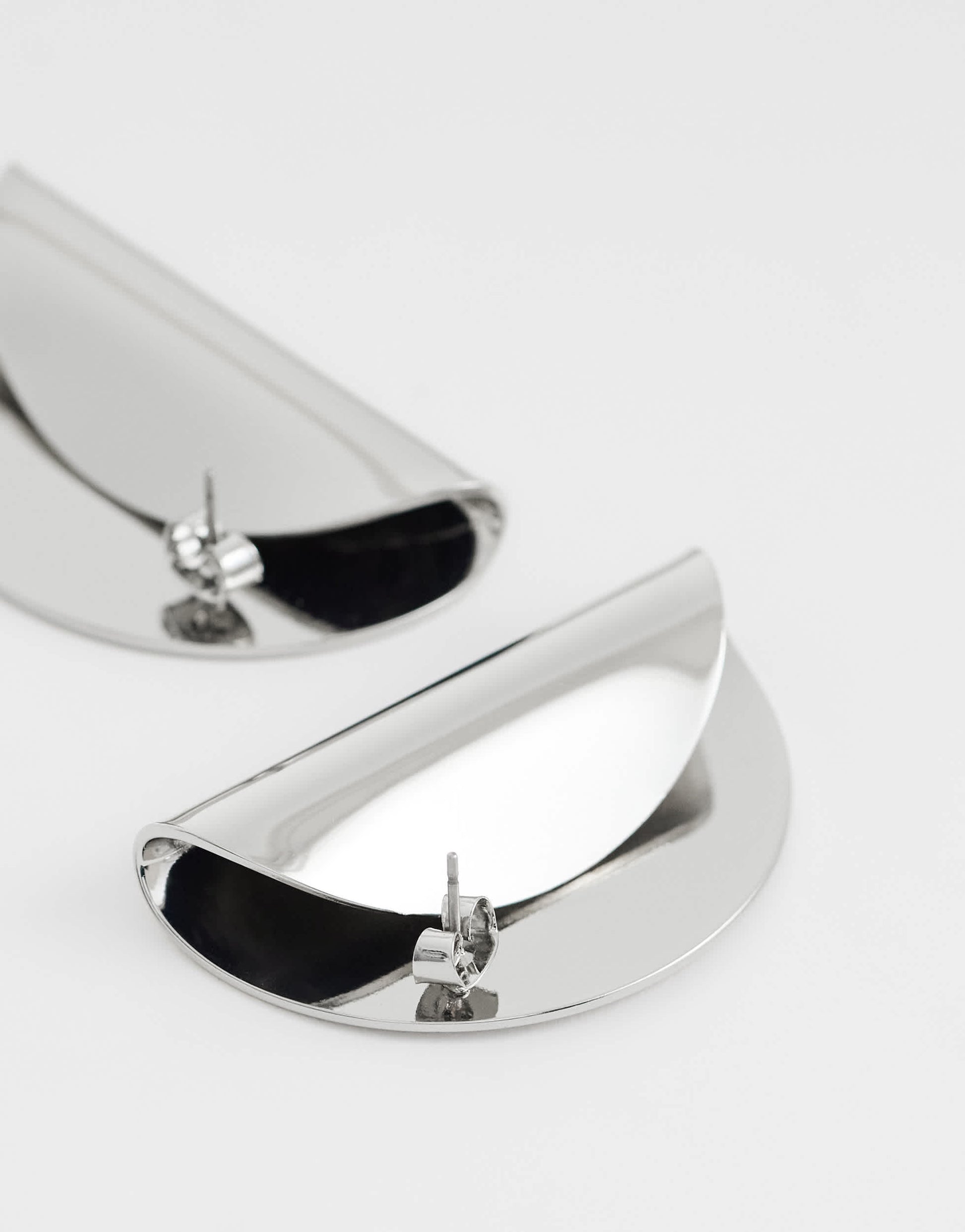 Topshop Della statement stud earrings in silver