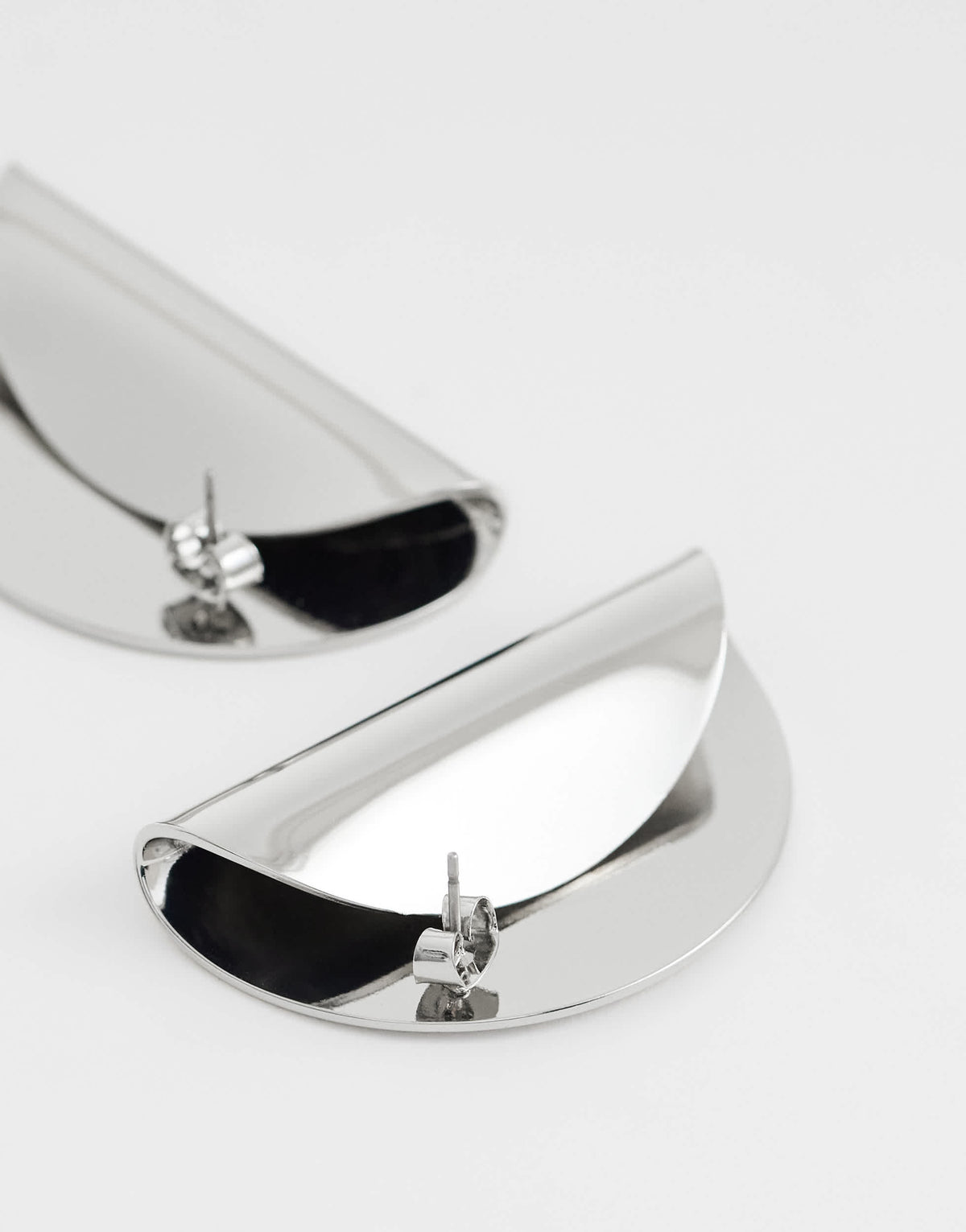 Topshop Della statement stud earrings in silver