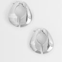 Topshop Declan hoop earrings in silver