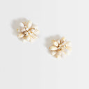 Topshop Dezi semi precious cluster earring in off white marble