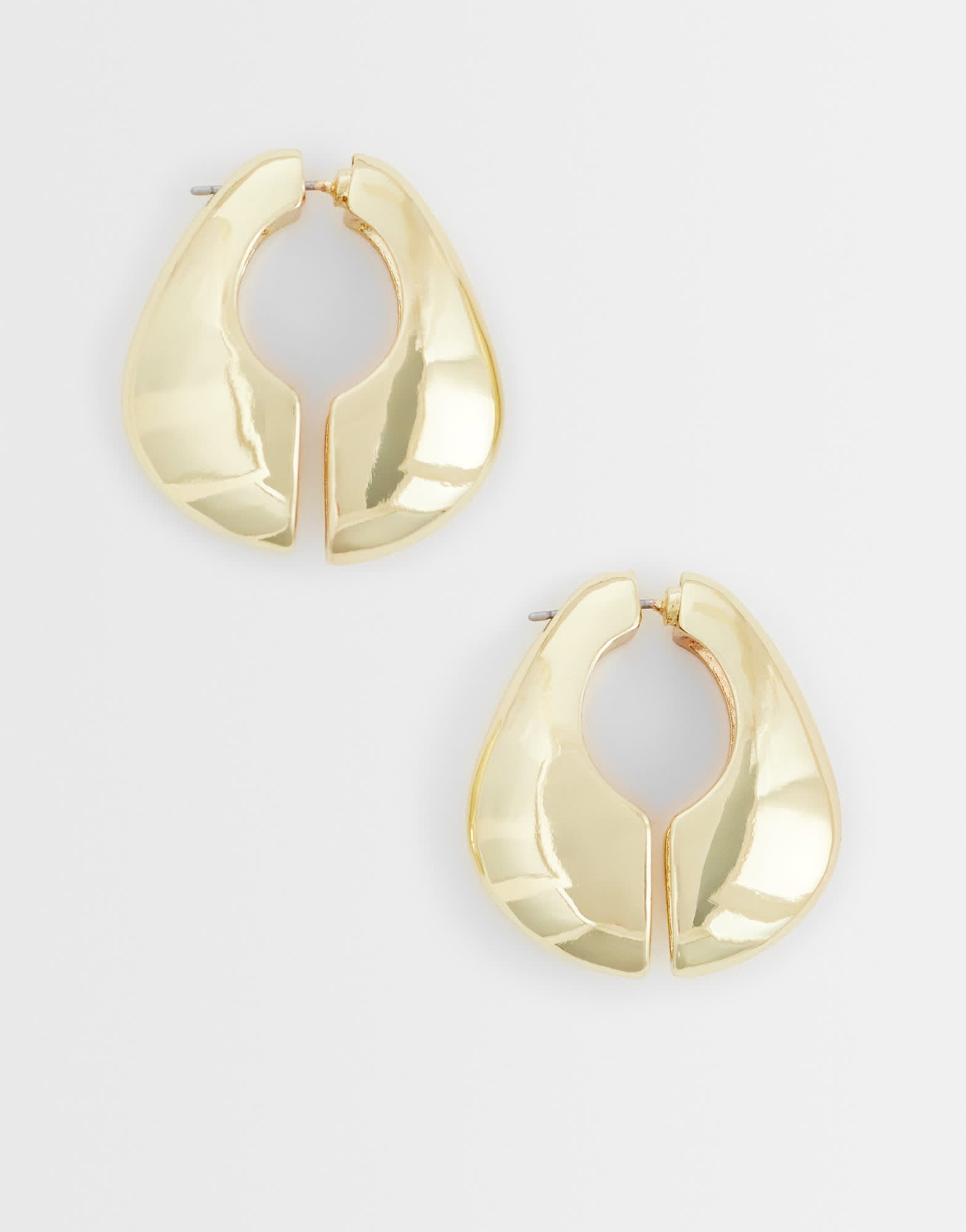 Topshop Declan hoop earrings in gold