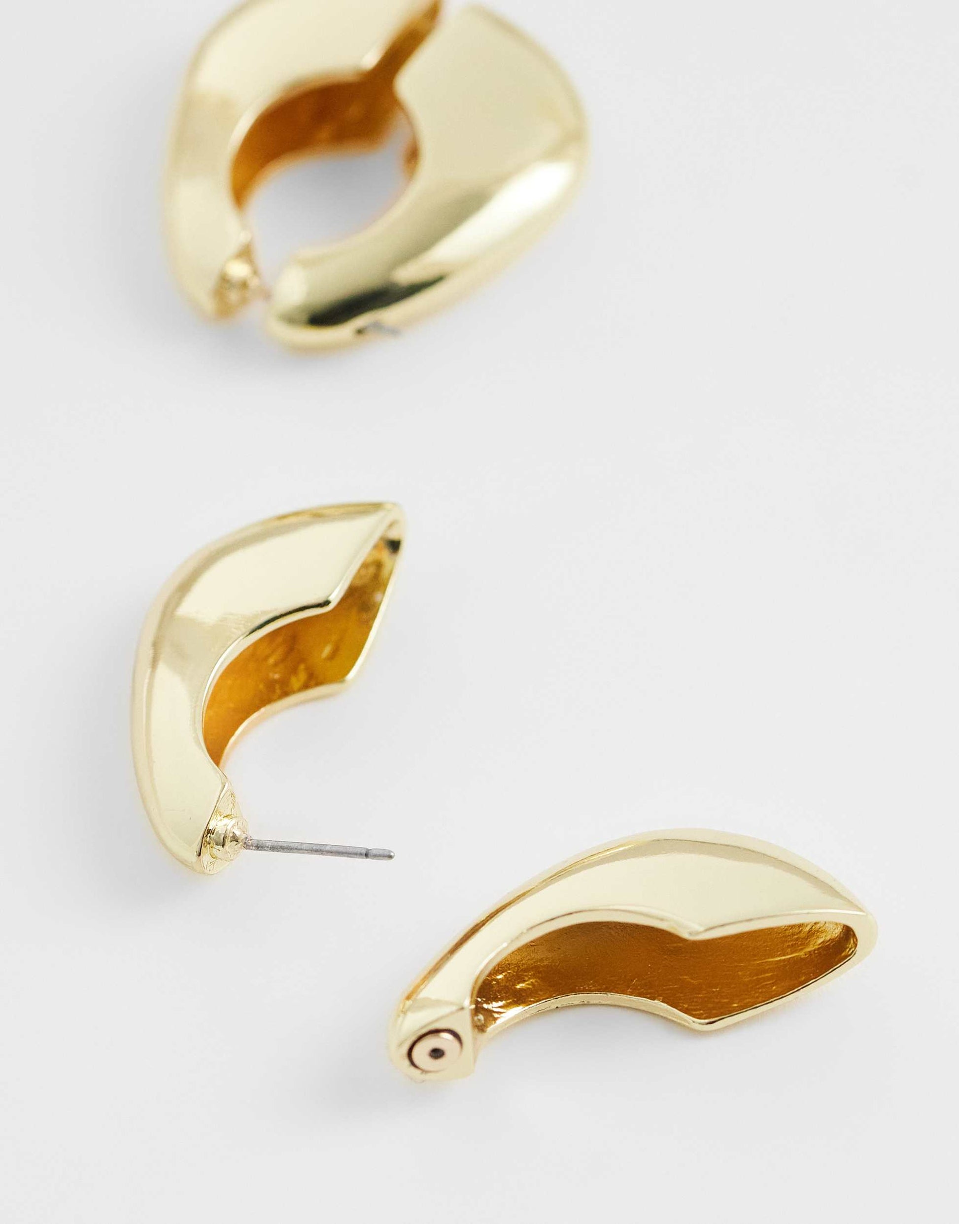 Topshop Declan hoop earrings in gold