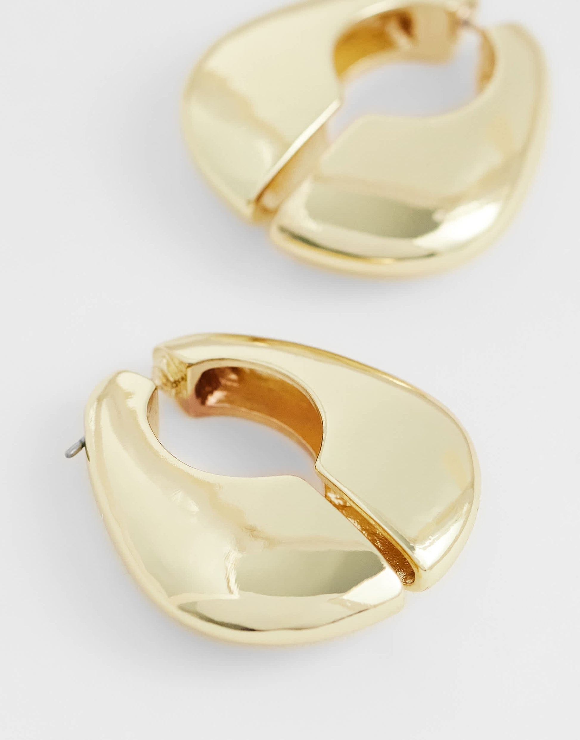 Topshop Declan hoop earrings in gold