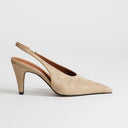 Topshop Arabella cone heel sling back high court shoe in taupe