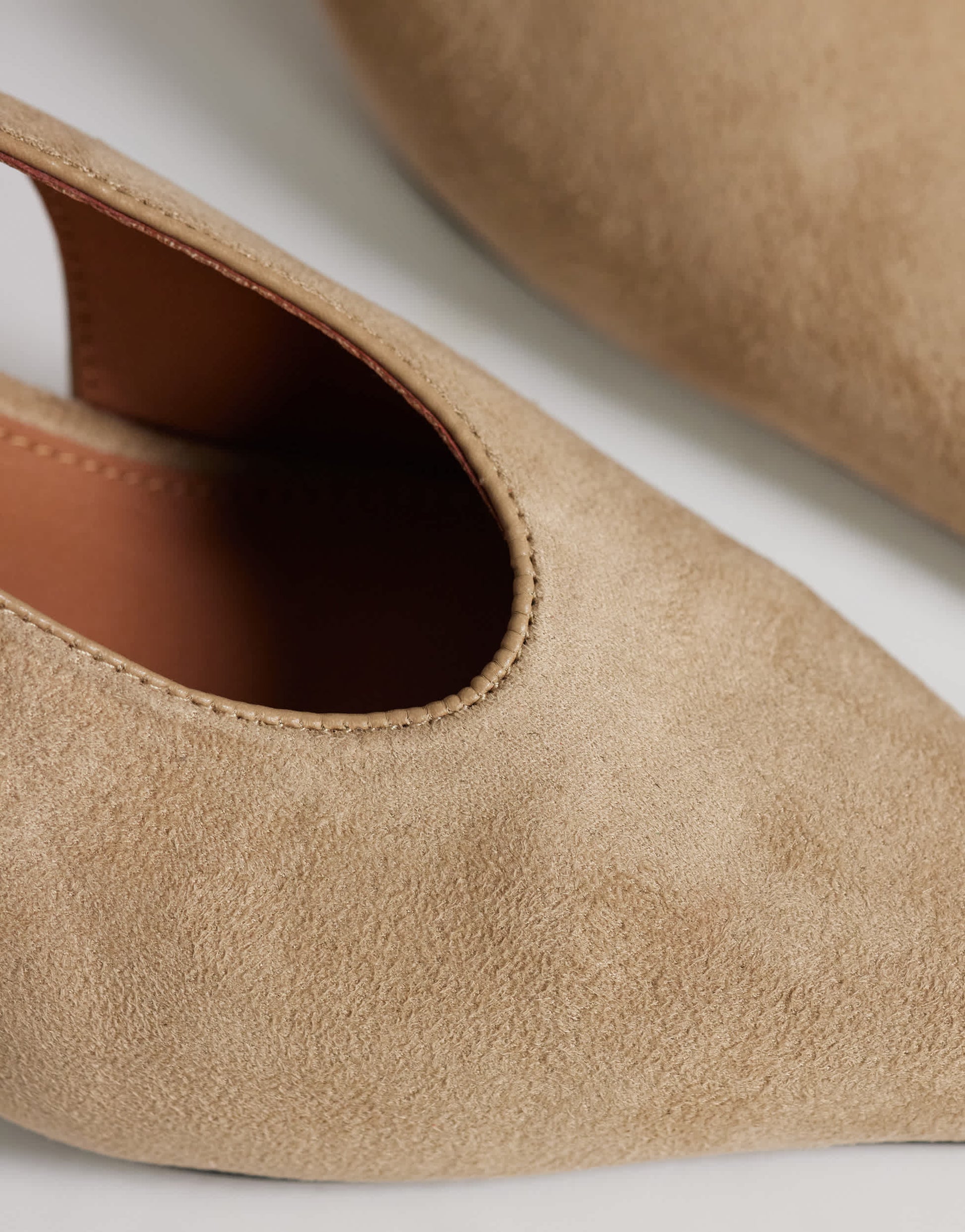 Topshop Arabella cone heel sling back high court shoe in taupe