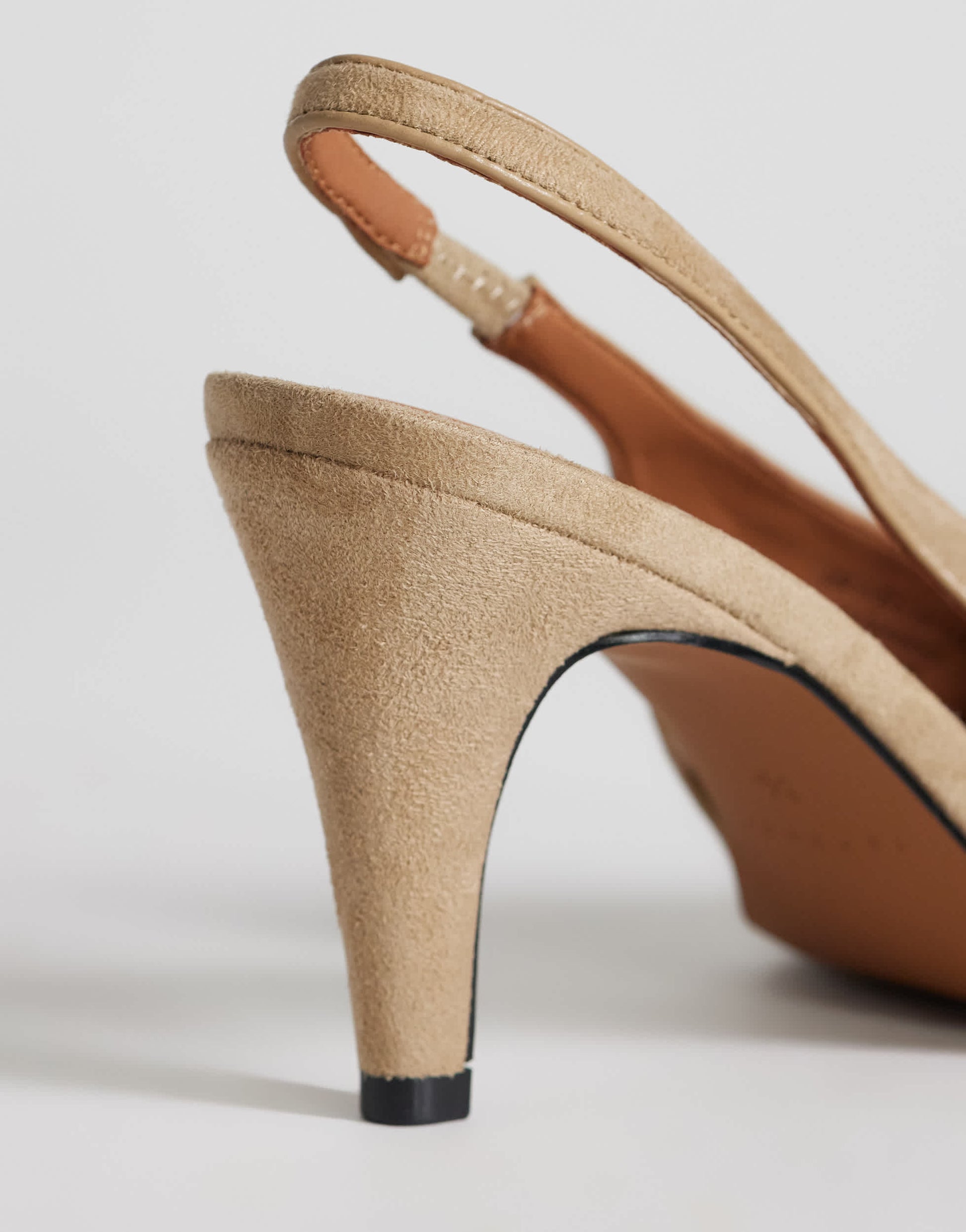 Topshop Arabella cone heel sling back high court shoe in taupe