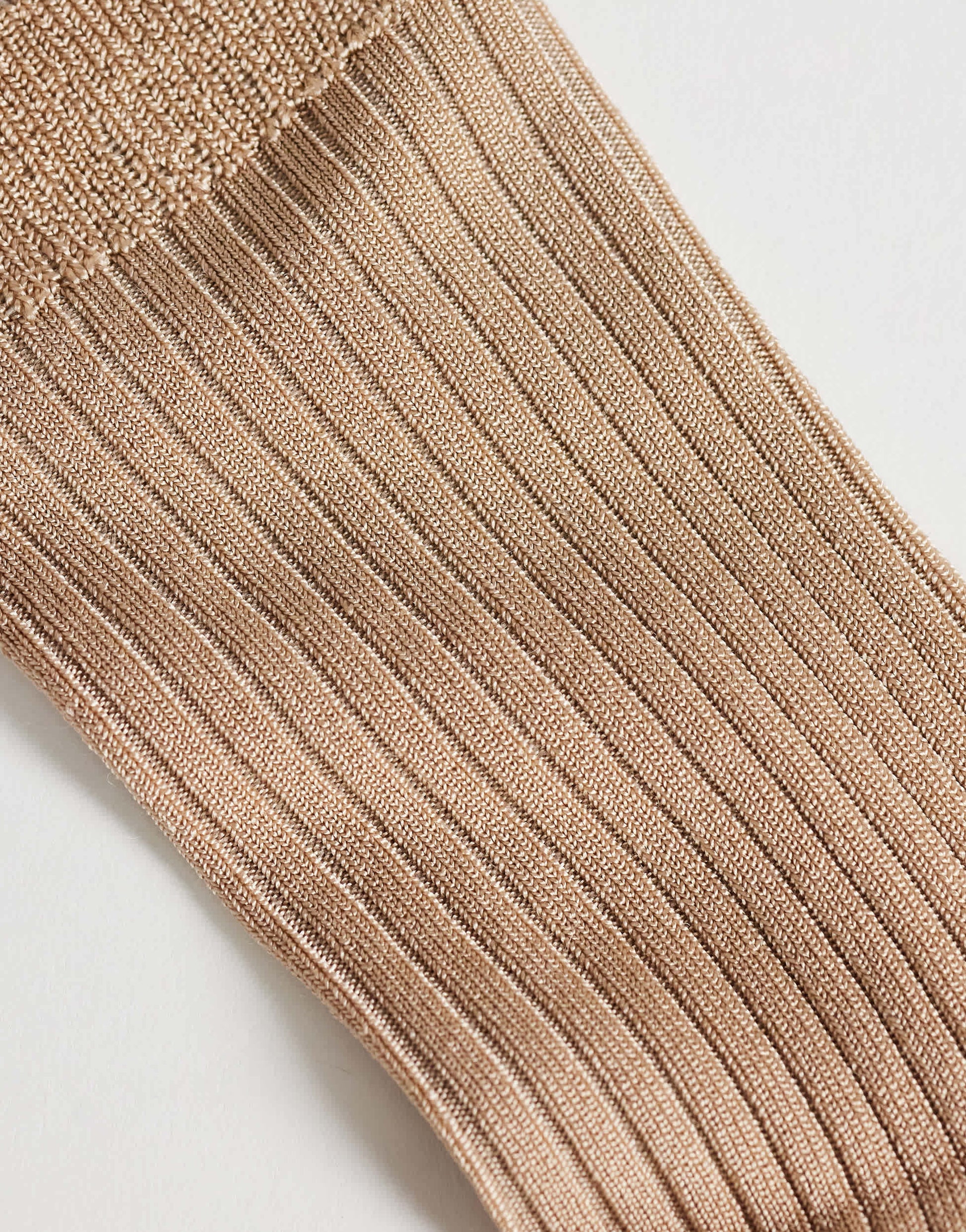 Topshop Lillie ribbed socks in taupe