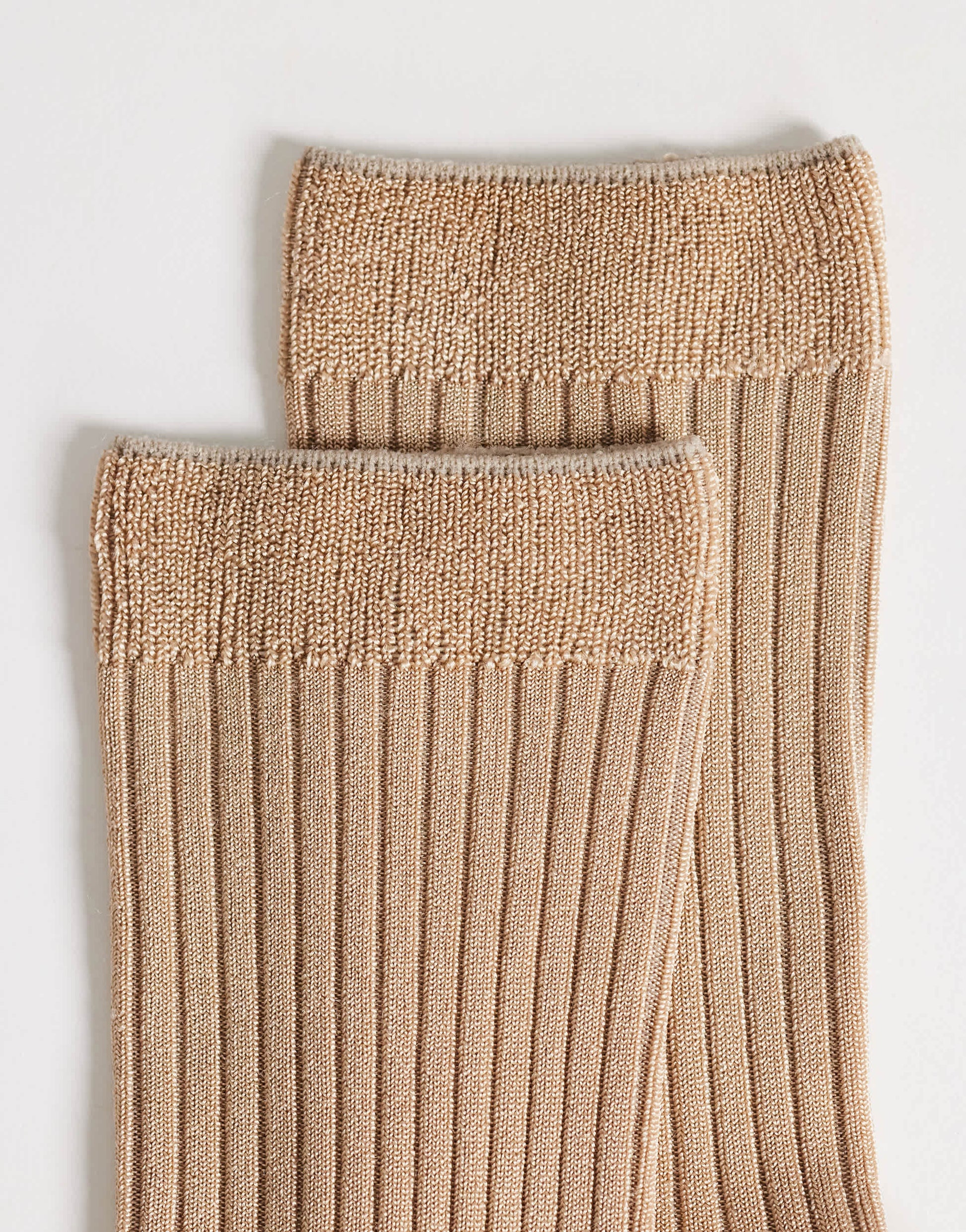 Topshop Lillie ribbed socks in taupe