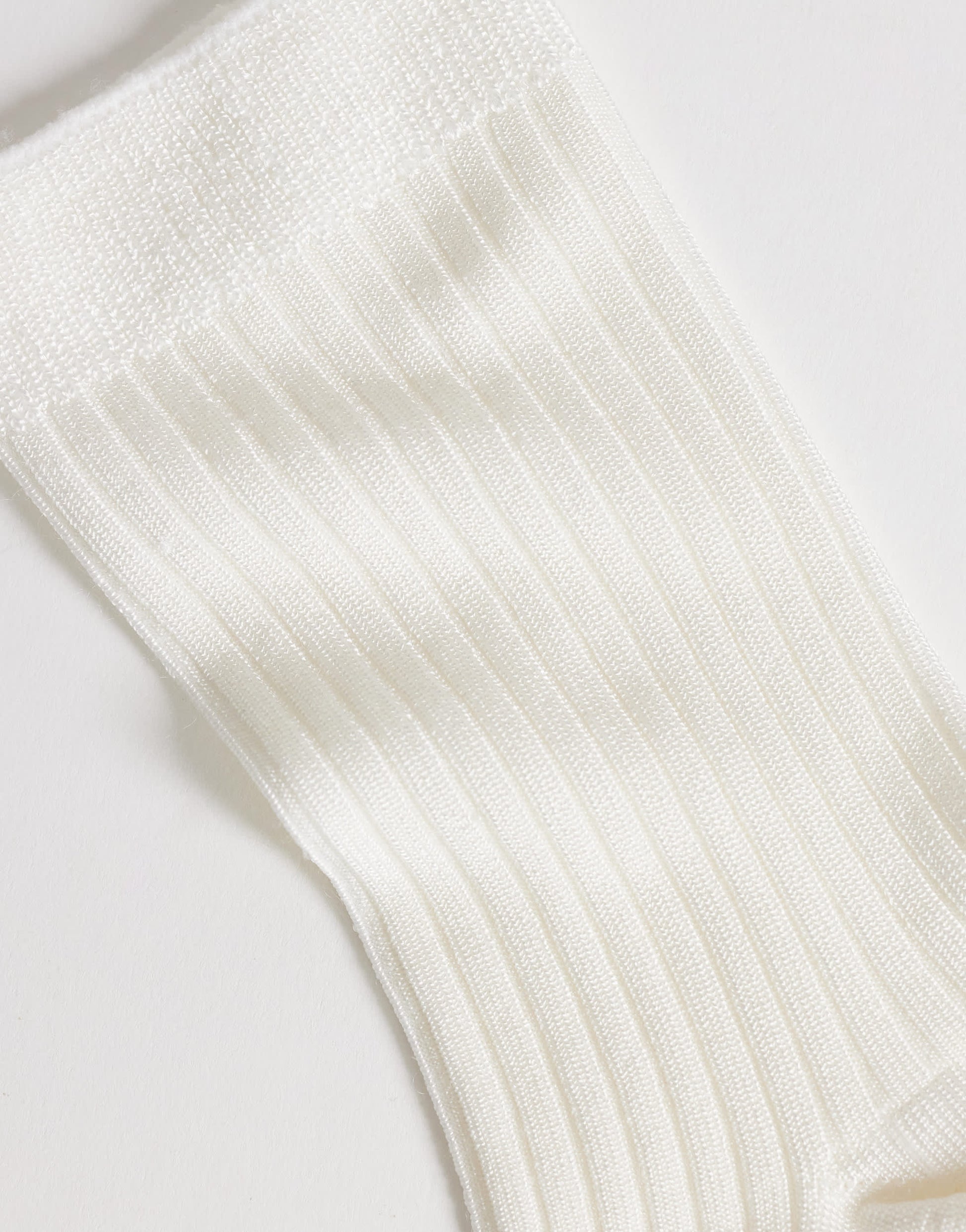 Topshop Lillie ribbed socks in off white