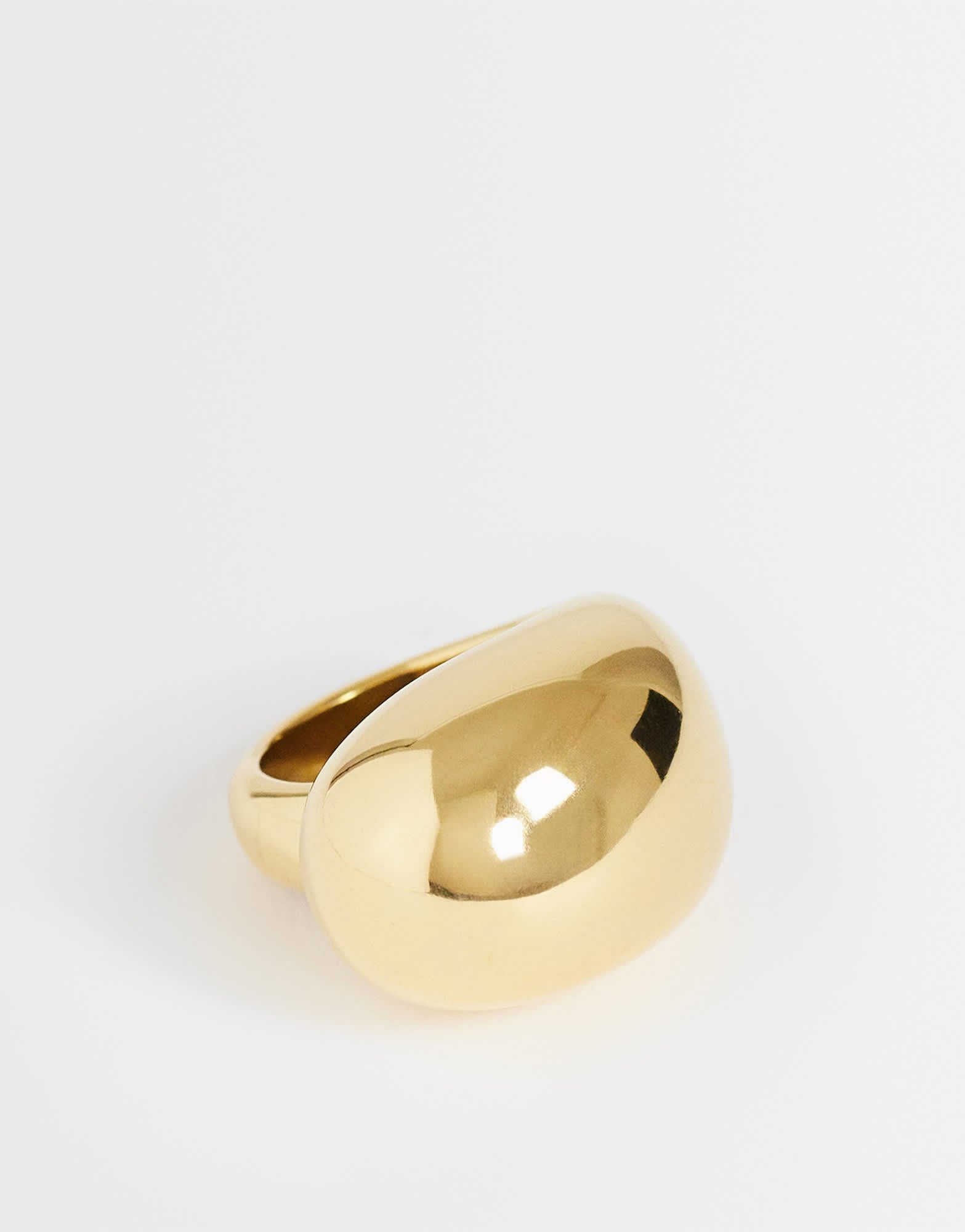 Topshop Roy waterproof stainless steel asymmetric ring in gold