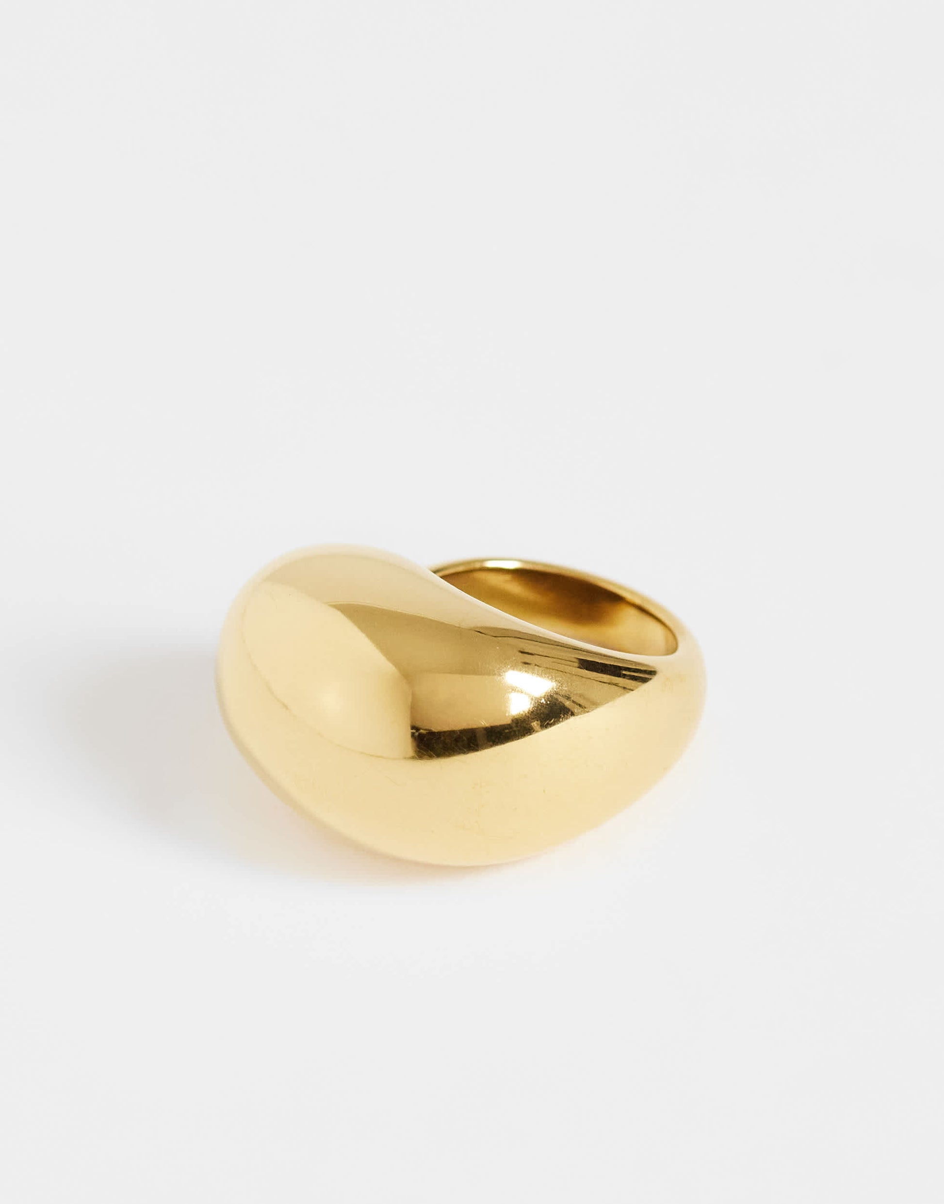 Topshop Roy waterproof stainless steel asymmetric ring in gold