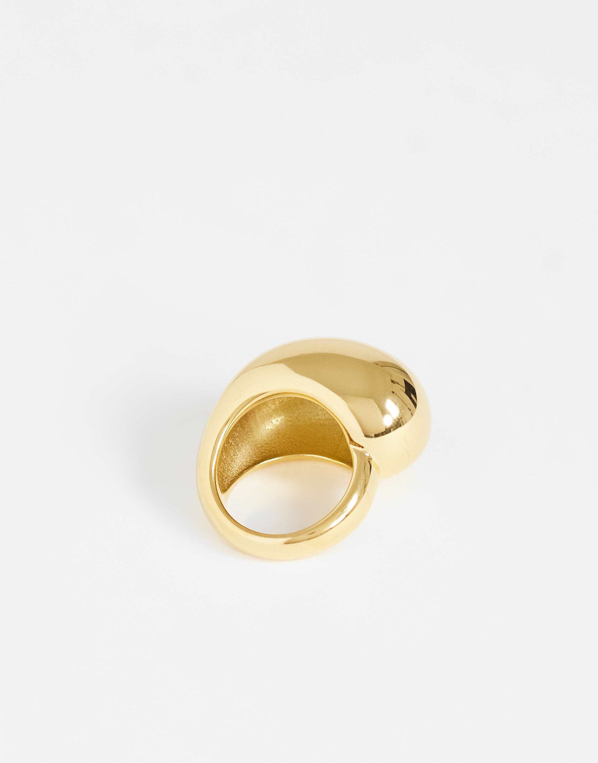 Topshop Roy waterproof stainless steel asymmetric ring in gold