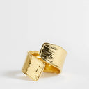 Topshop Rebecca waterproof hammered ring in gold