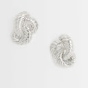 Topshop Dean asymmetric hoop earring in silver