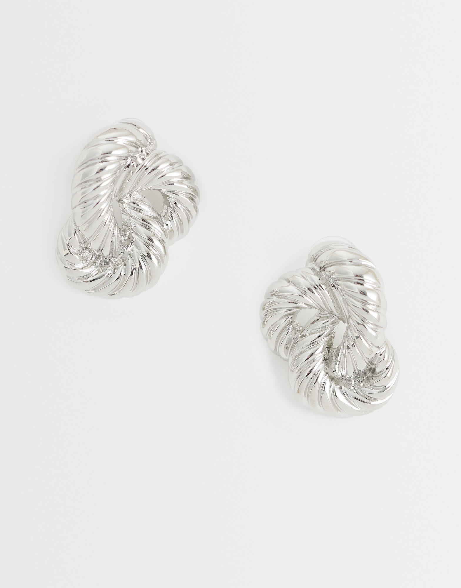 Topshop Dean asymmetric hoop earring in silver