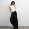 Topshop plisse wrap scarf detail trousers in black