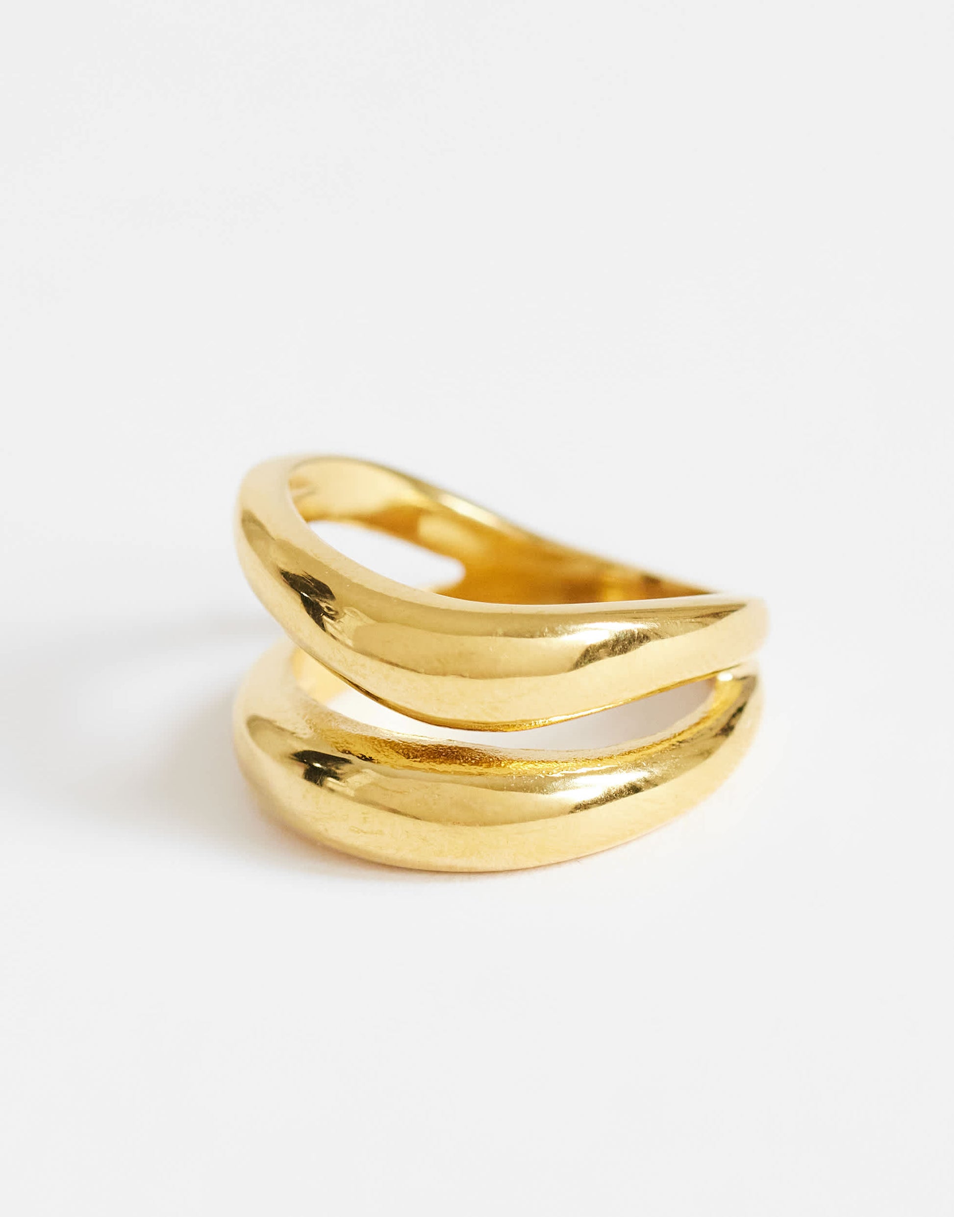 Topshop Rosie waterproof stainless steel ring in gold