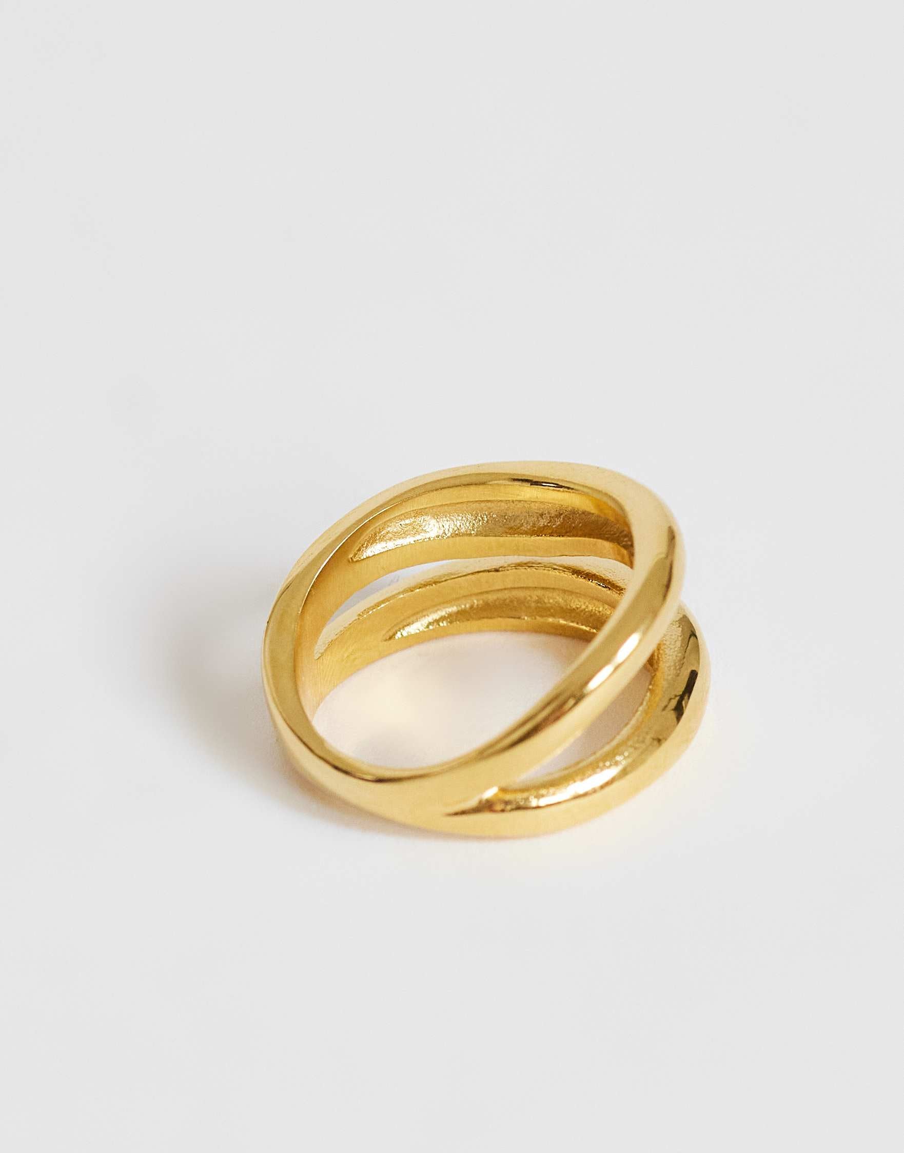 Topshop Rosie waterproof stainless steel ring in gold