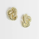 Topshop Dean asymmetric hoop earring in gold