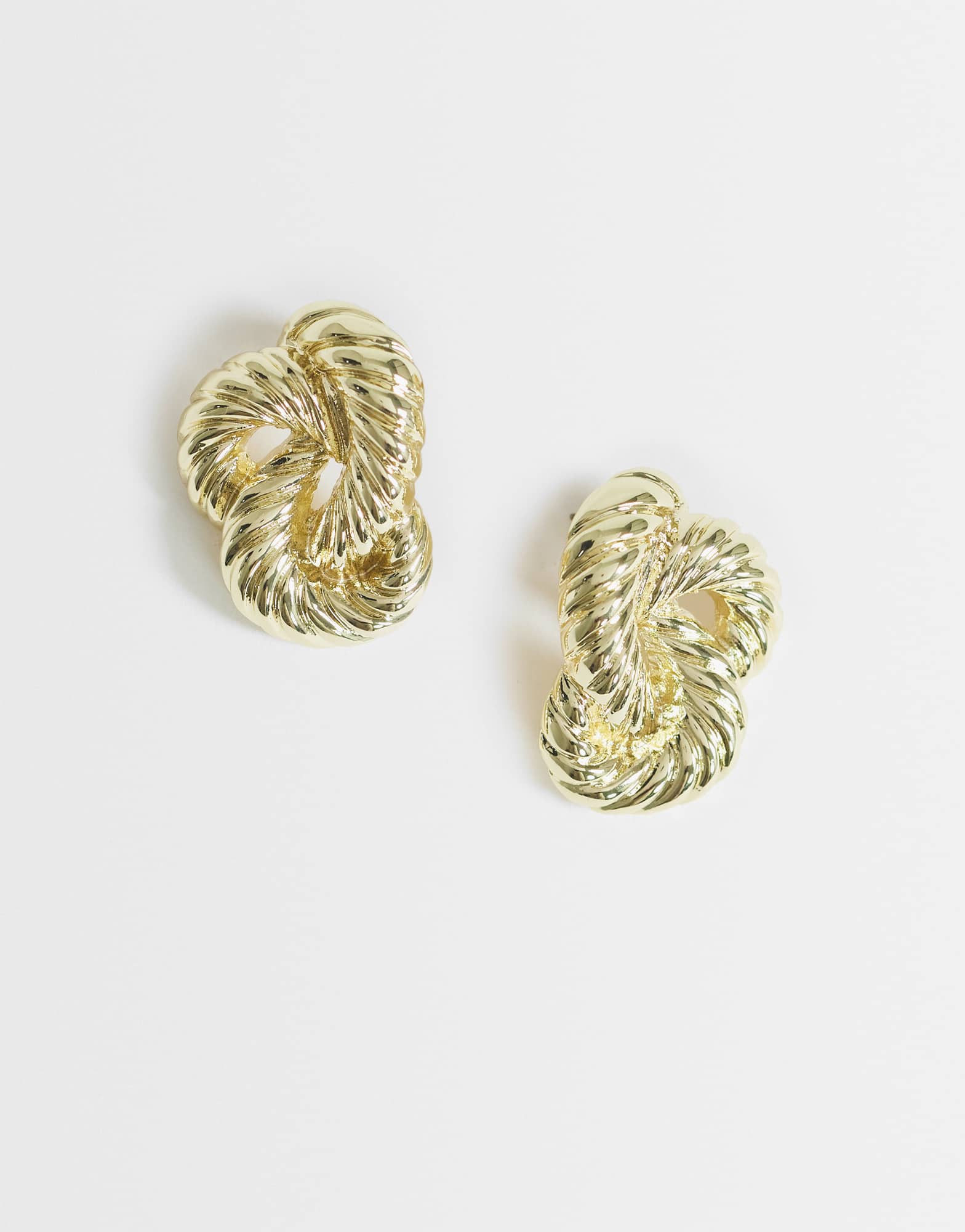 Topshop Dean asymmetric hoop earring in gold