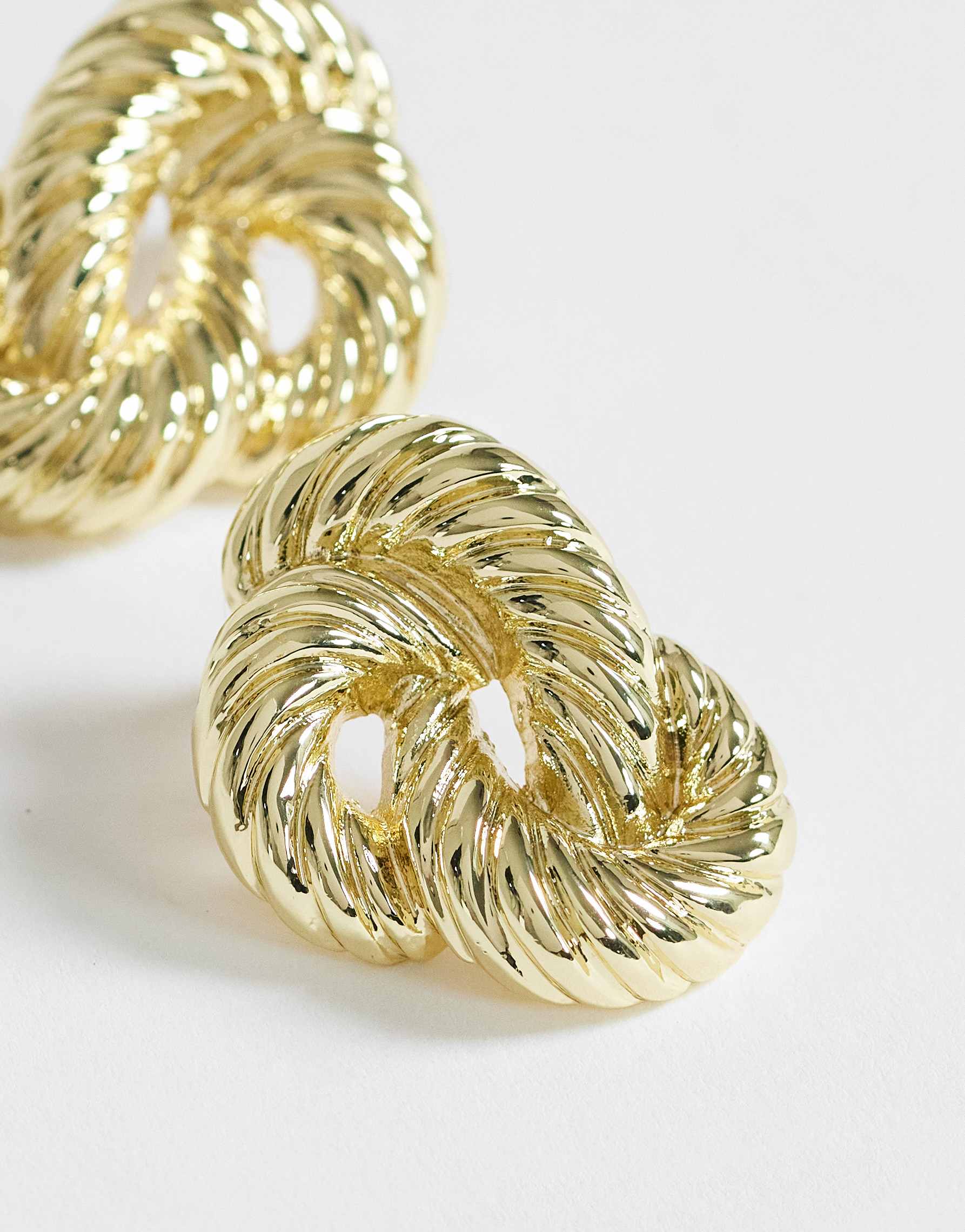 Topshop Dean asymmetric hoop earring in gold