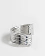 Topshop Rebecca waterproof hammered ring in silver