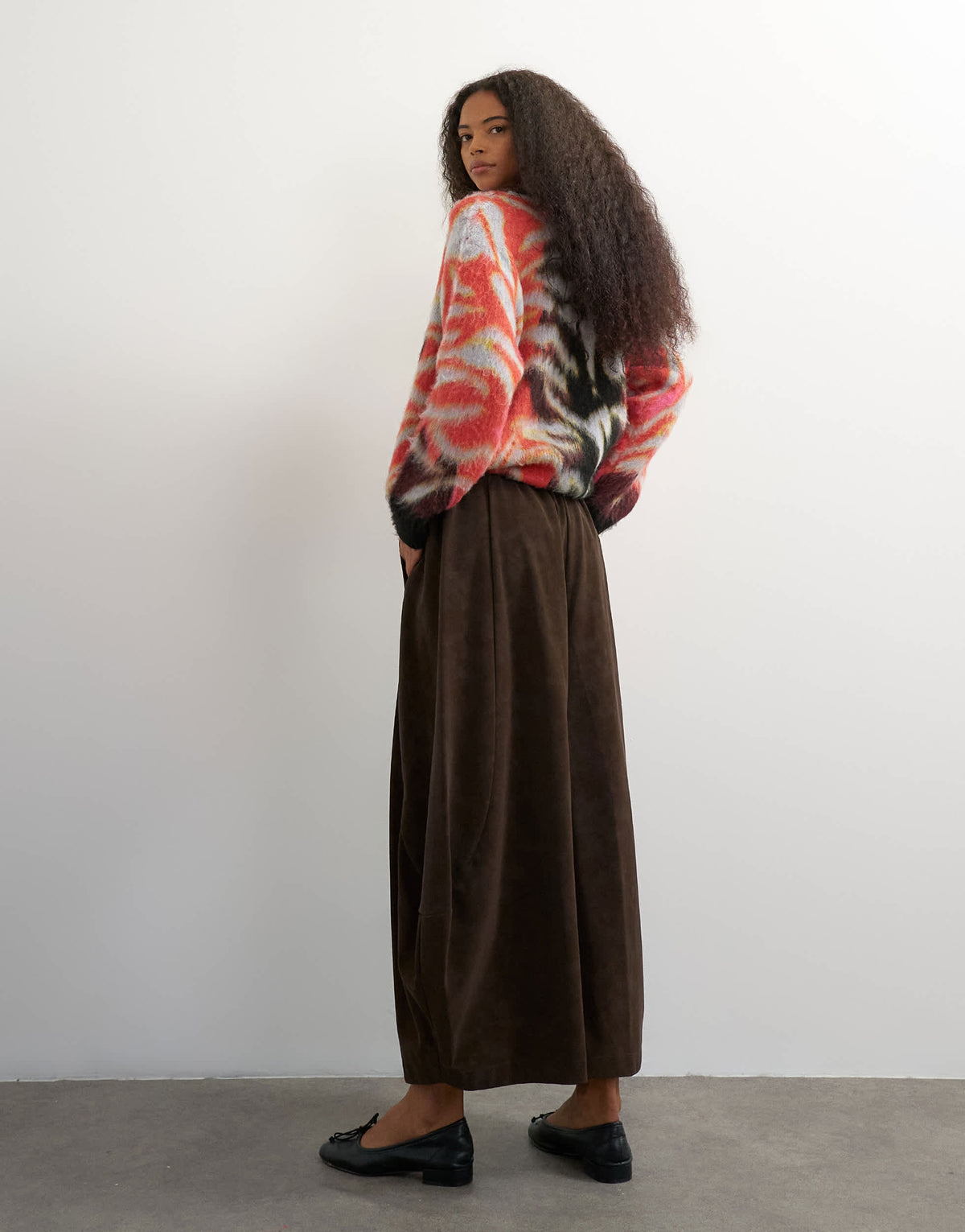 Topshop faux leather horseshoe trousers in brown
