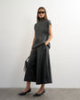 Topshop faux leather a line culotte trousers in black