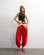 Topshop poplin balloon trouser in red