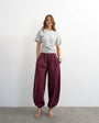 Topshop poplin balloon trouser in fig