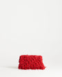 Topshop Garison small bead and embellished clutch in red