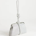 Topshop Jade small wristlet grab bag in silver diamante