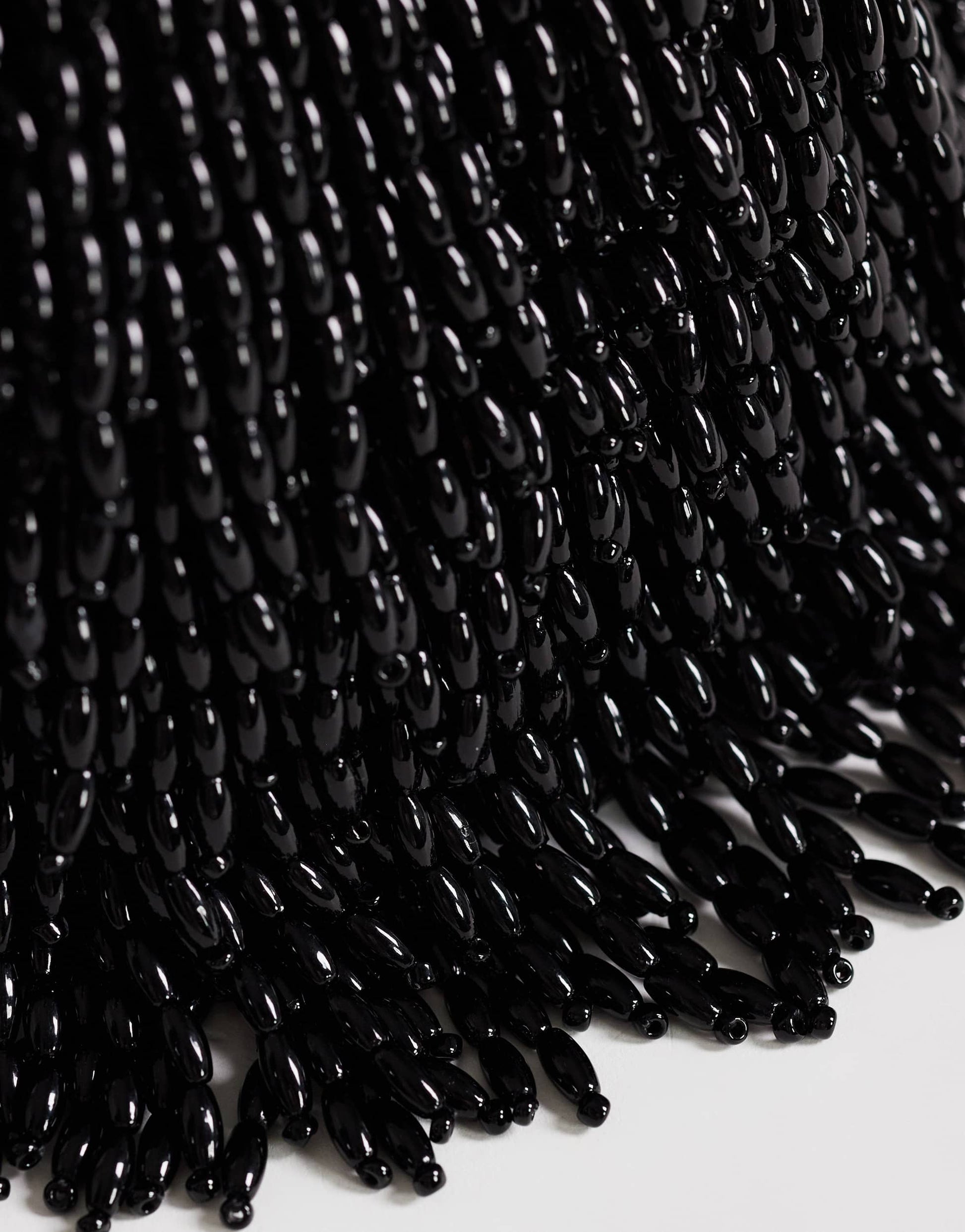 Topshop Josy small beaded pouch grab bag in black