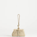 Topshop Jade small wristlet grab bag in gold diamante