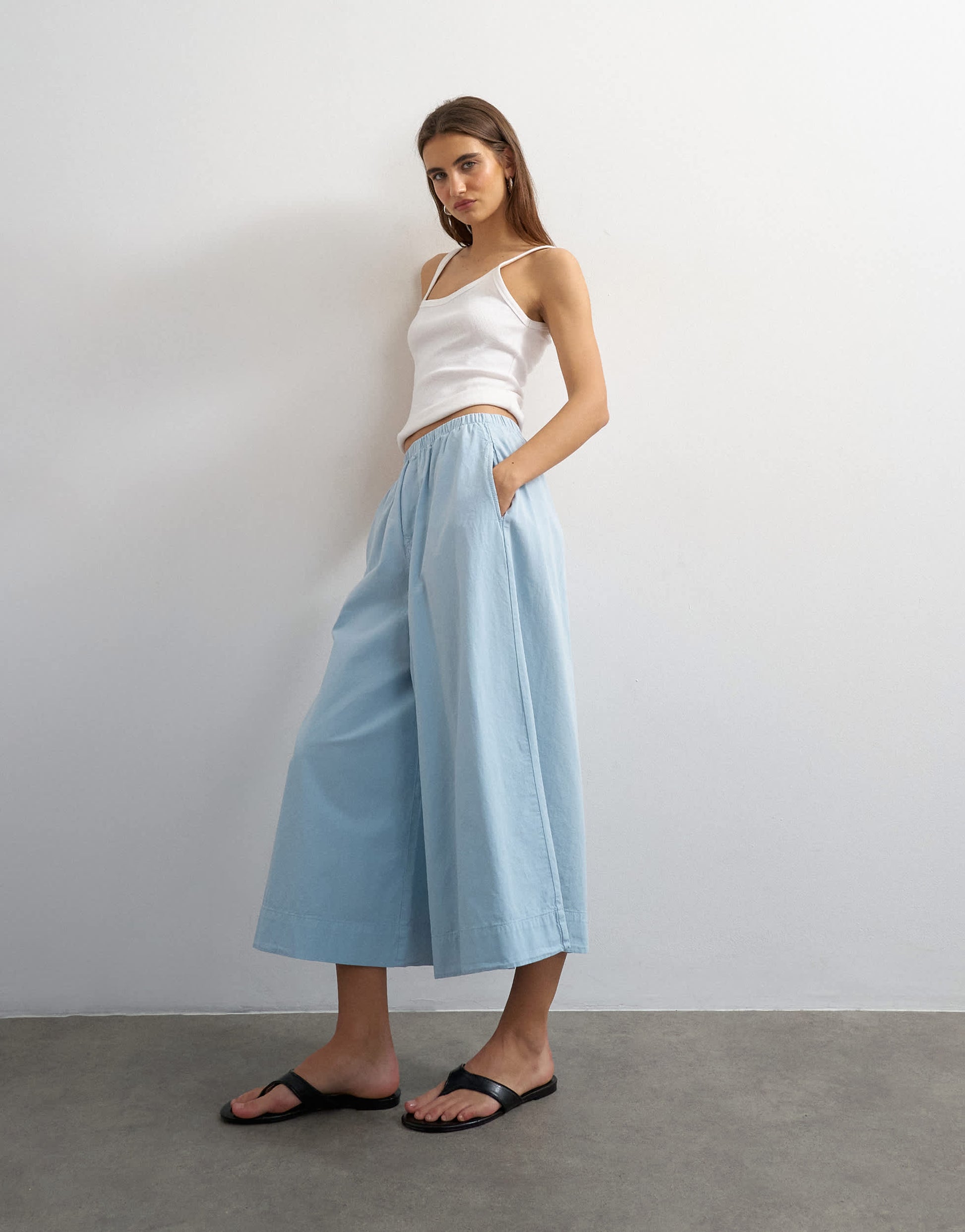 Topshop A line culotte in cornflower blue