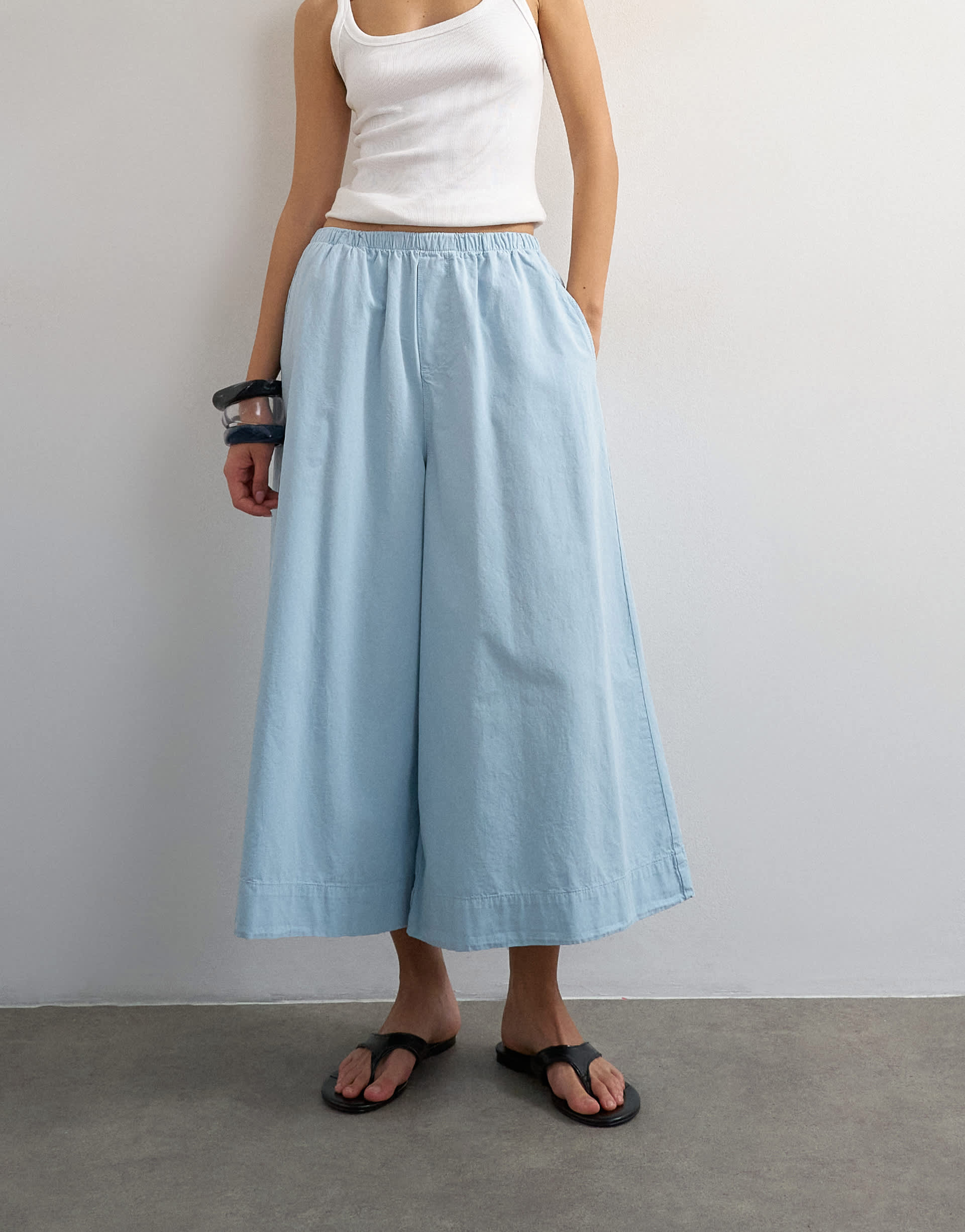 Topshop A line culotte in cornflower blue