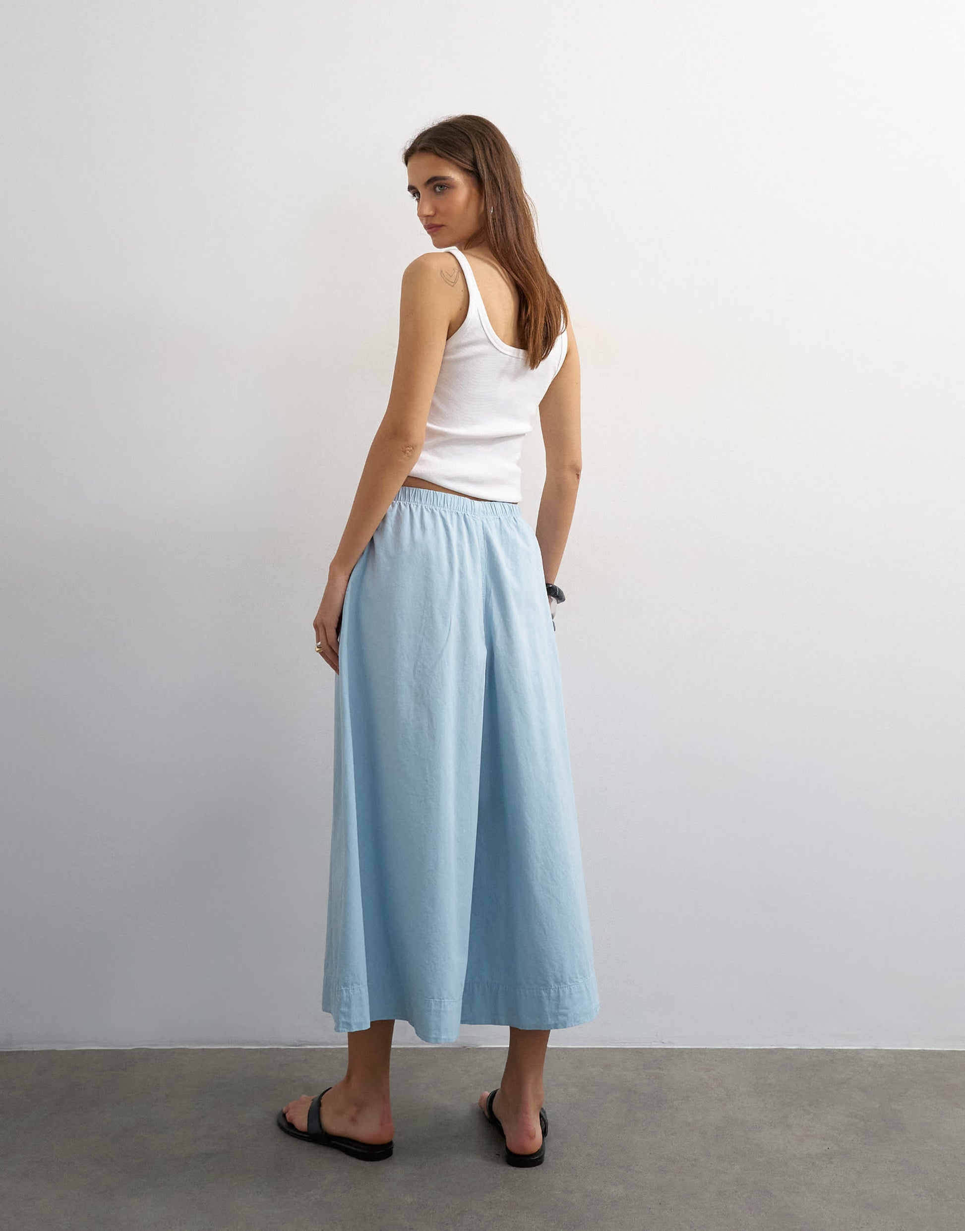 Topshop A line culotte in cornflower blue