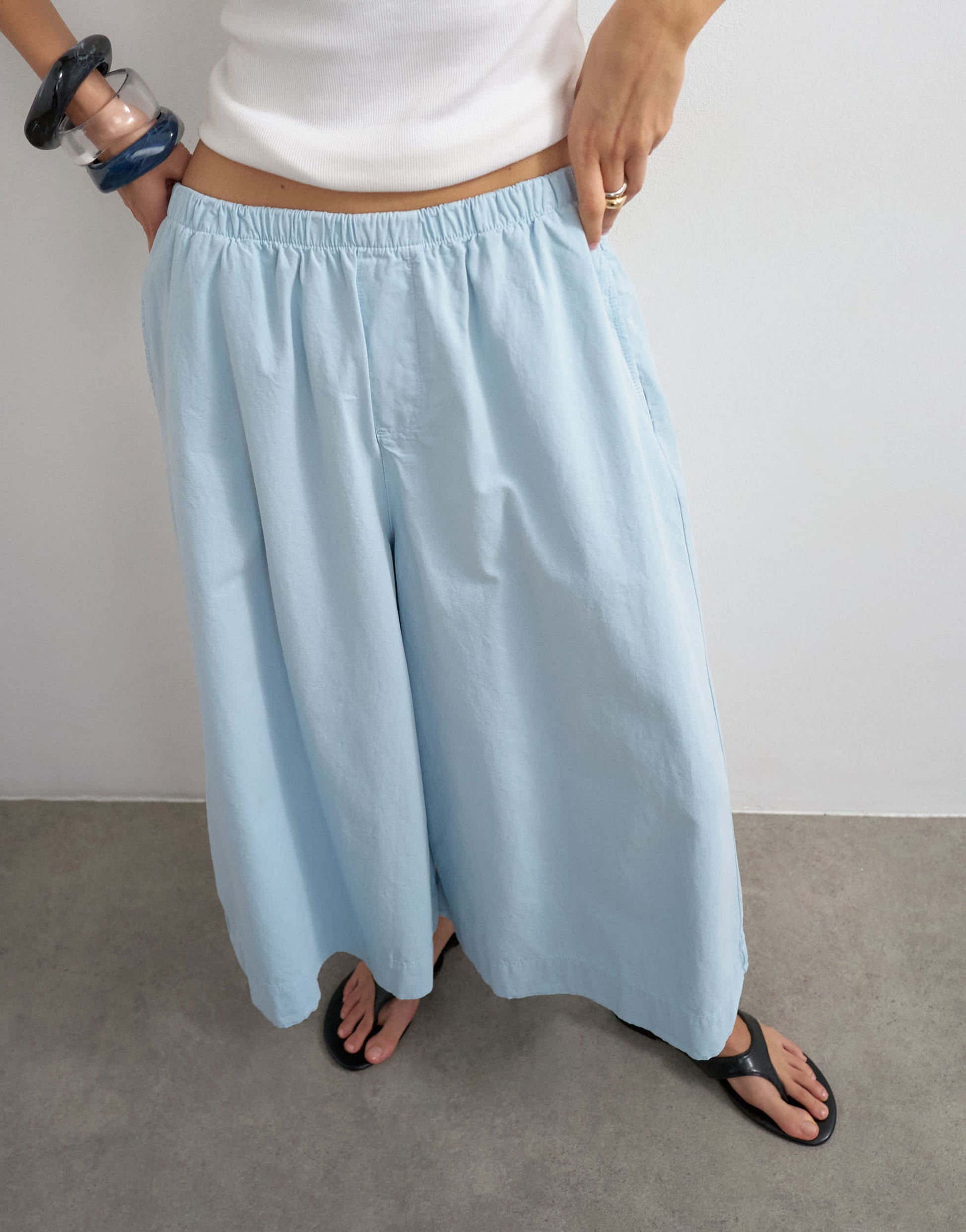 Topshop A line culotte in cornflower blue