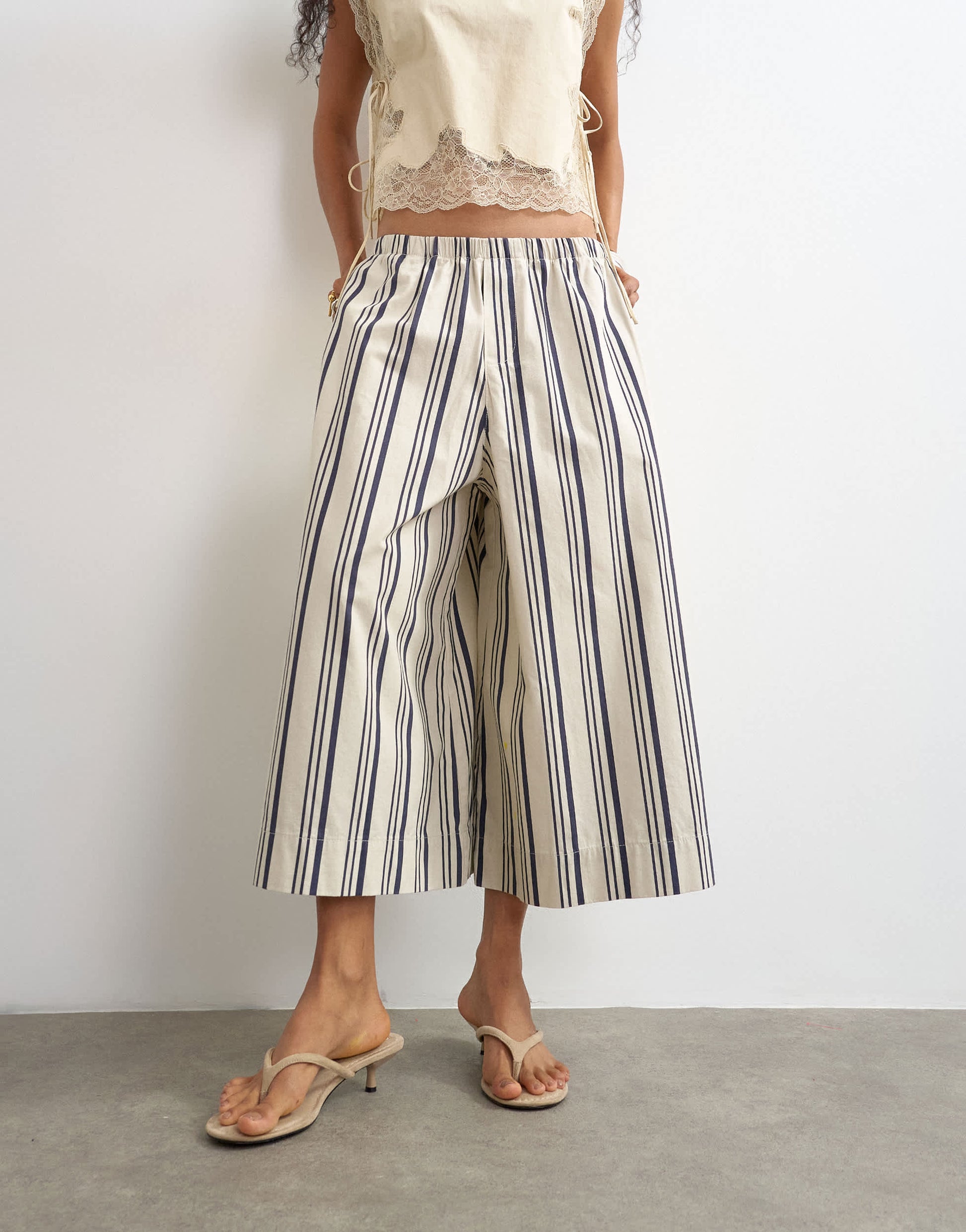 Topshop A line culotte in stripe