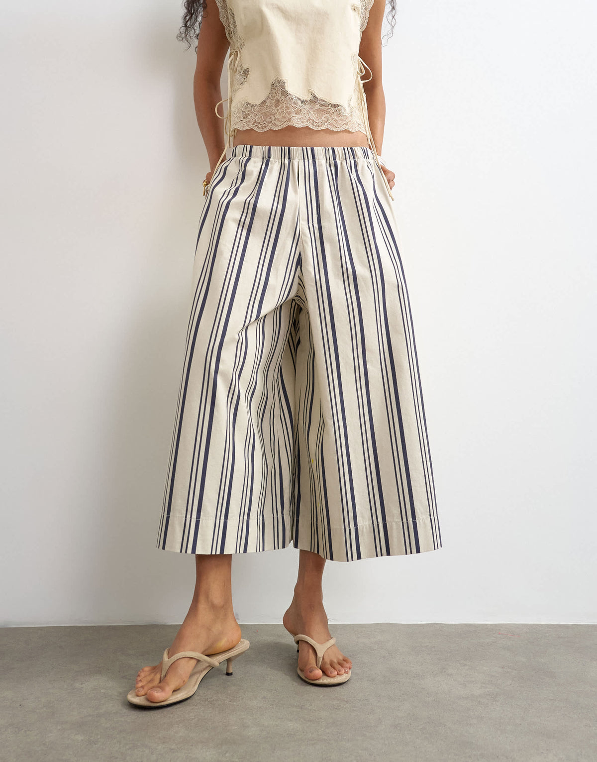 Topshop A line culotte in stripe