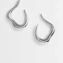 Topshop Drew waterproof asymmetric hoop earring in silver