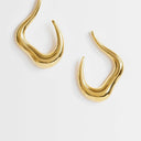 Topshop Drew waterproof asymmetric hoop earring in gold