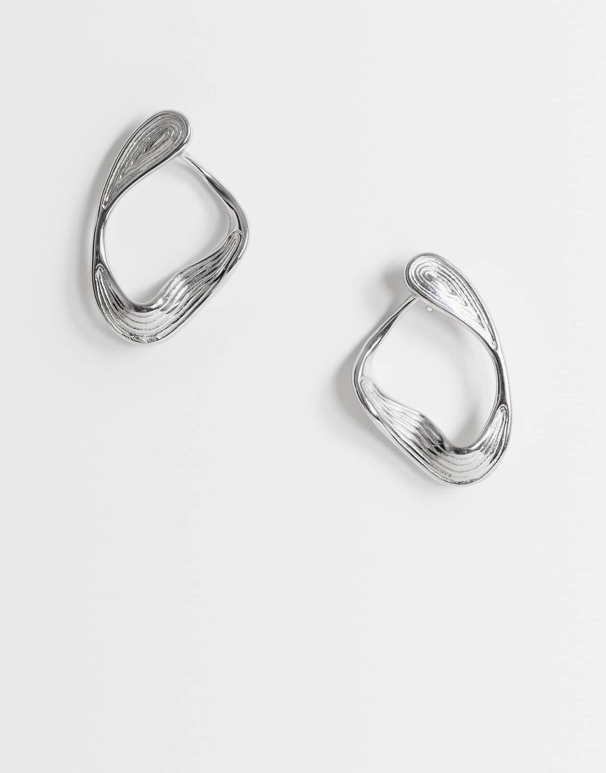 Topshop Daphne waterproof stainless steel earrings in silver