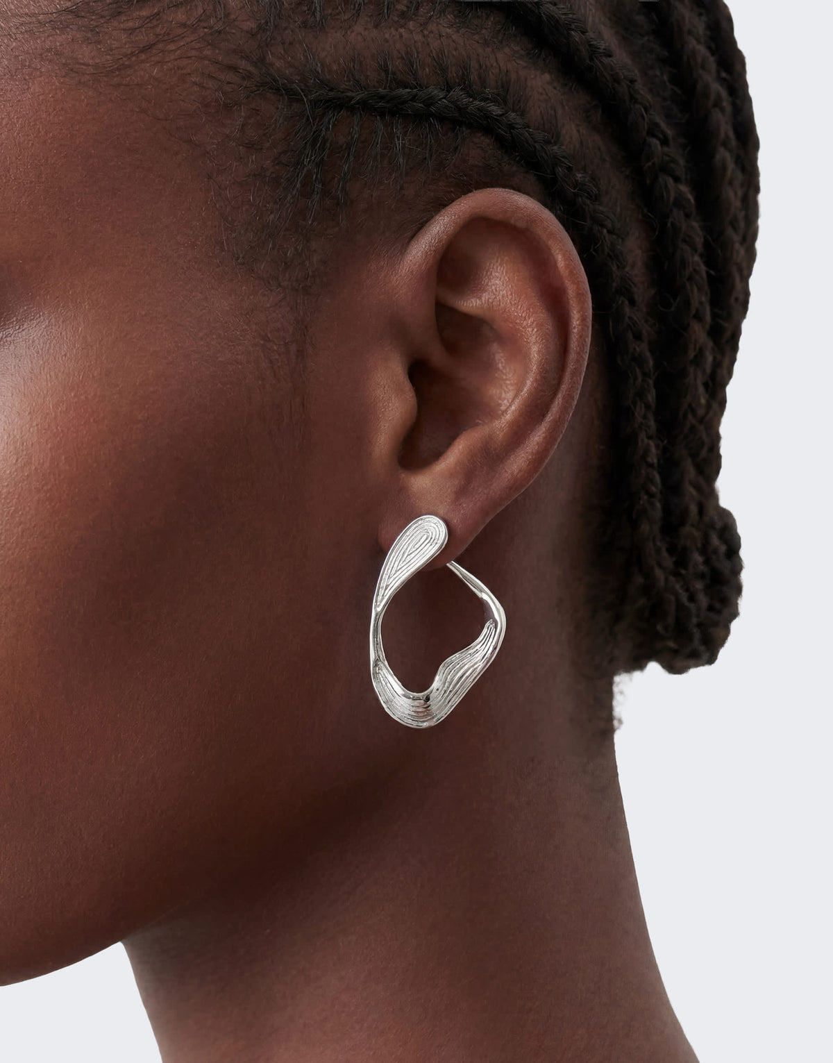 Topshop Daphne waterproof stainless steel earrings in silver