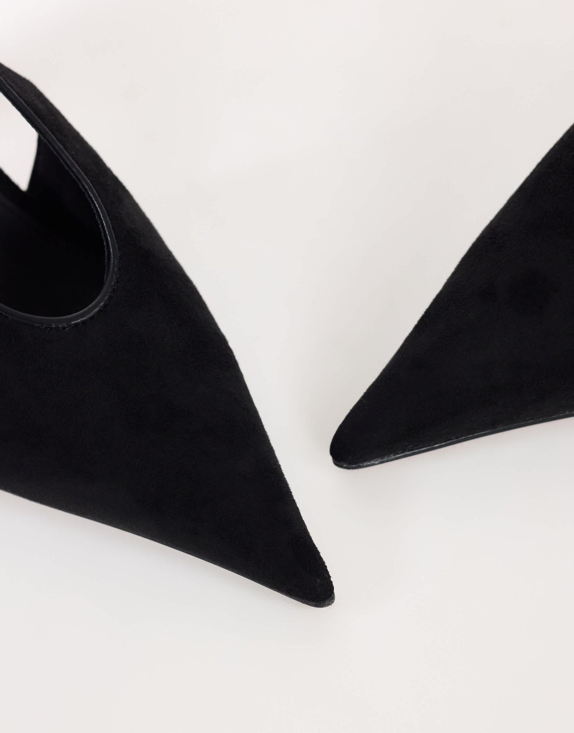 Topshop Arabella cone heel sling back court shoe in black