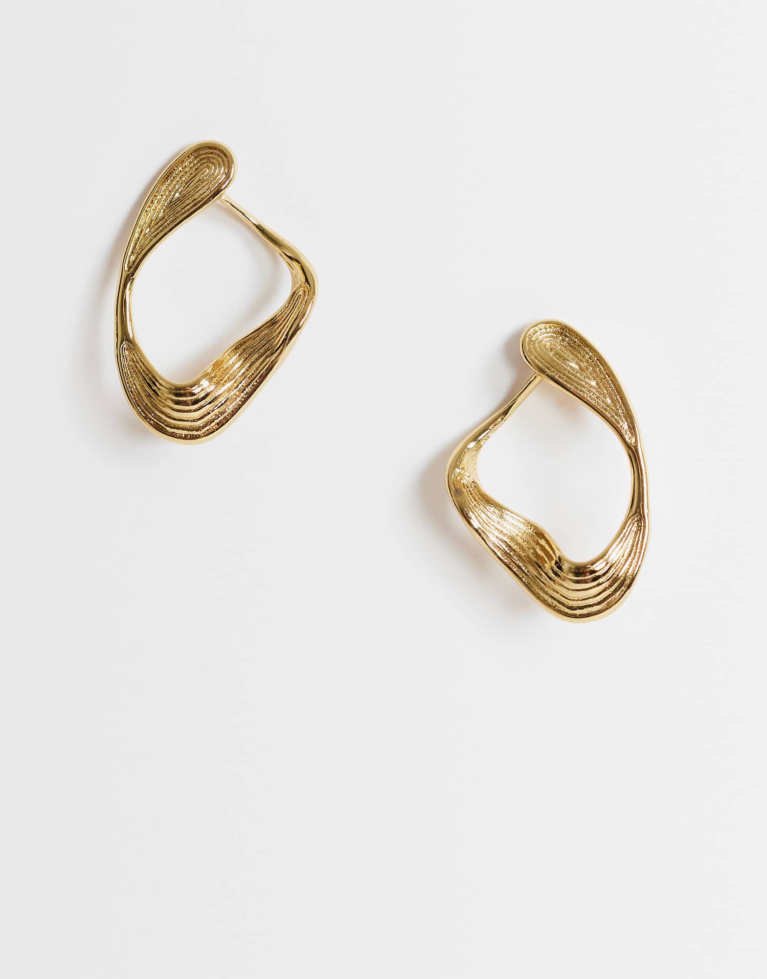 Topshop Daphne waterproof stainless steel earrings in gold