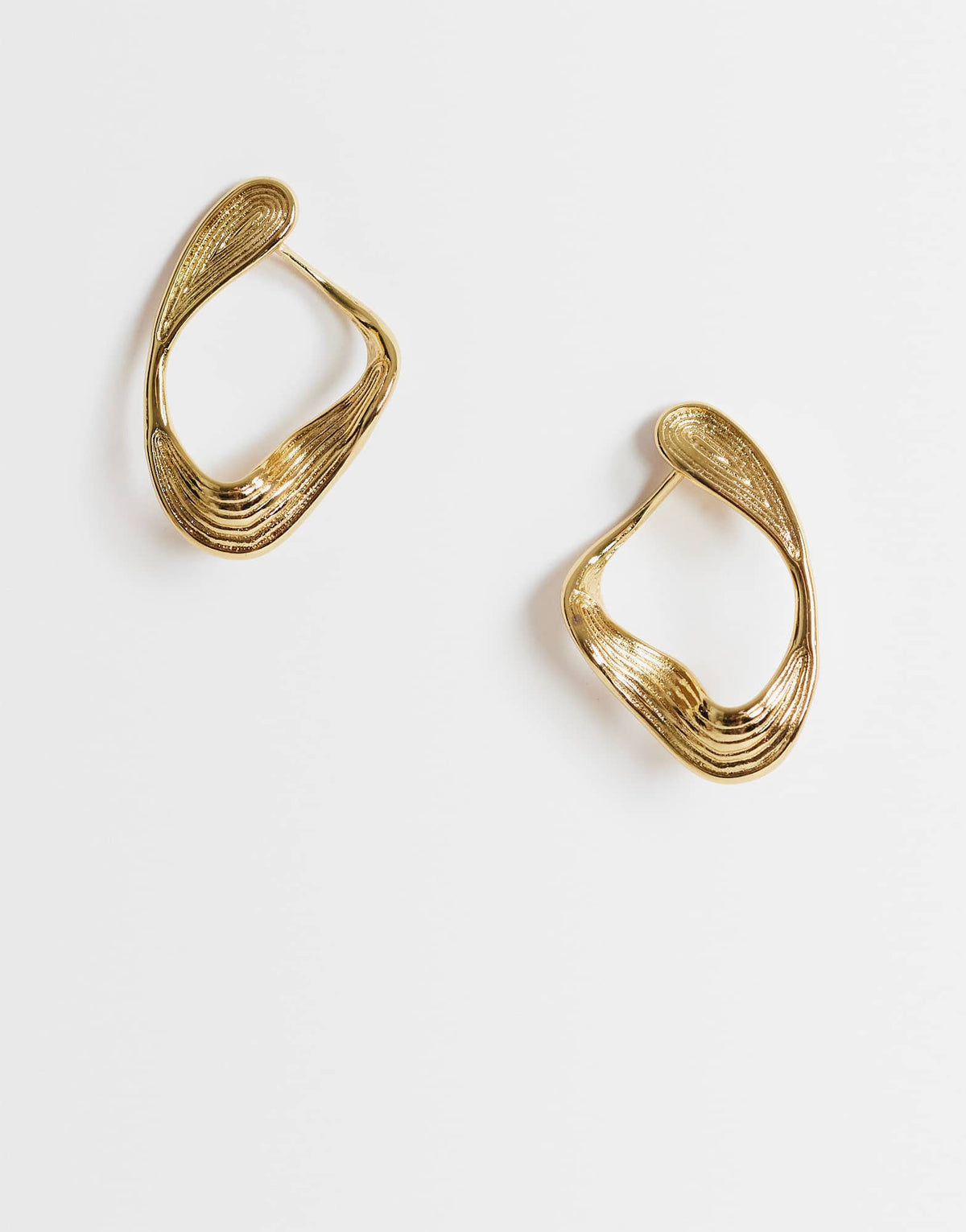 Topshop Daphne waterproof stainless steel earrings in gold
