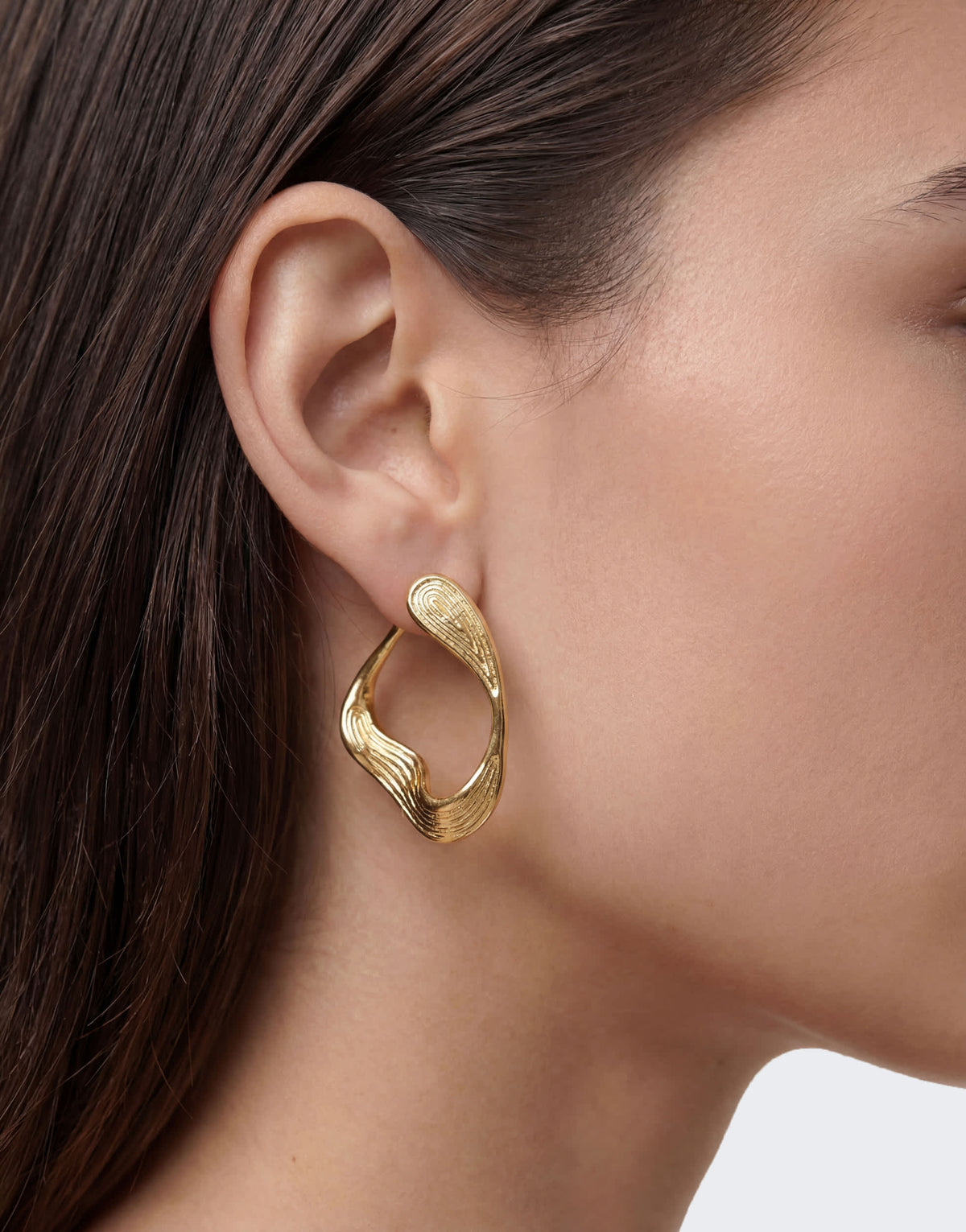 Topshop Daphne waterproof stainless steel earrings in gold
