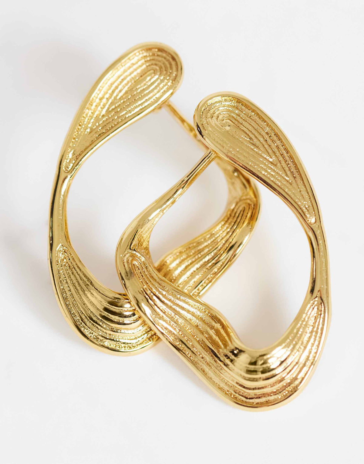 Topshop Daphne waterproof stainless steel earrings in gold