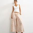 Topshop a line poplin culotte in  abstract animal print